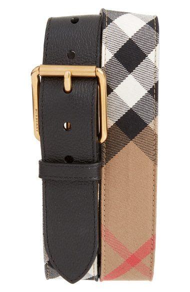 burberry check detail grainy leather belt|Burberry belts size guide.